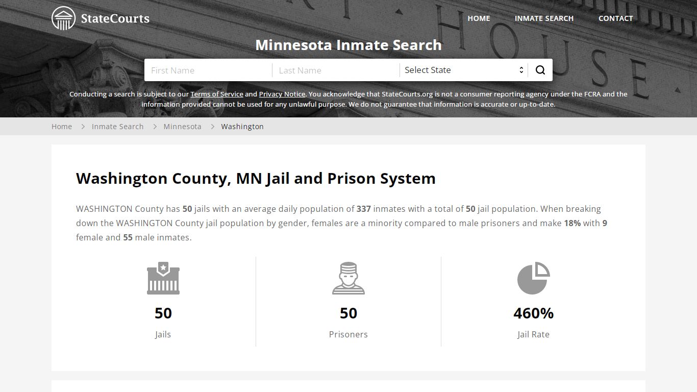 Washington County, MN Inmate Search - StateCourts